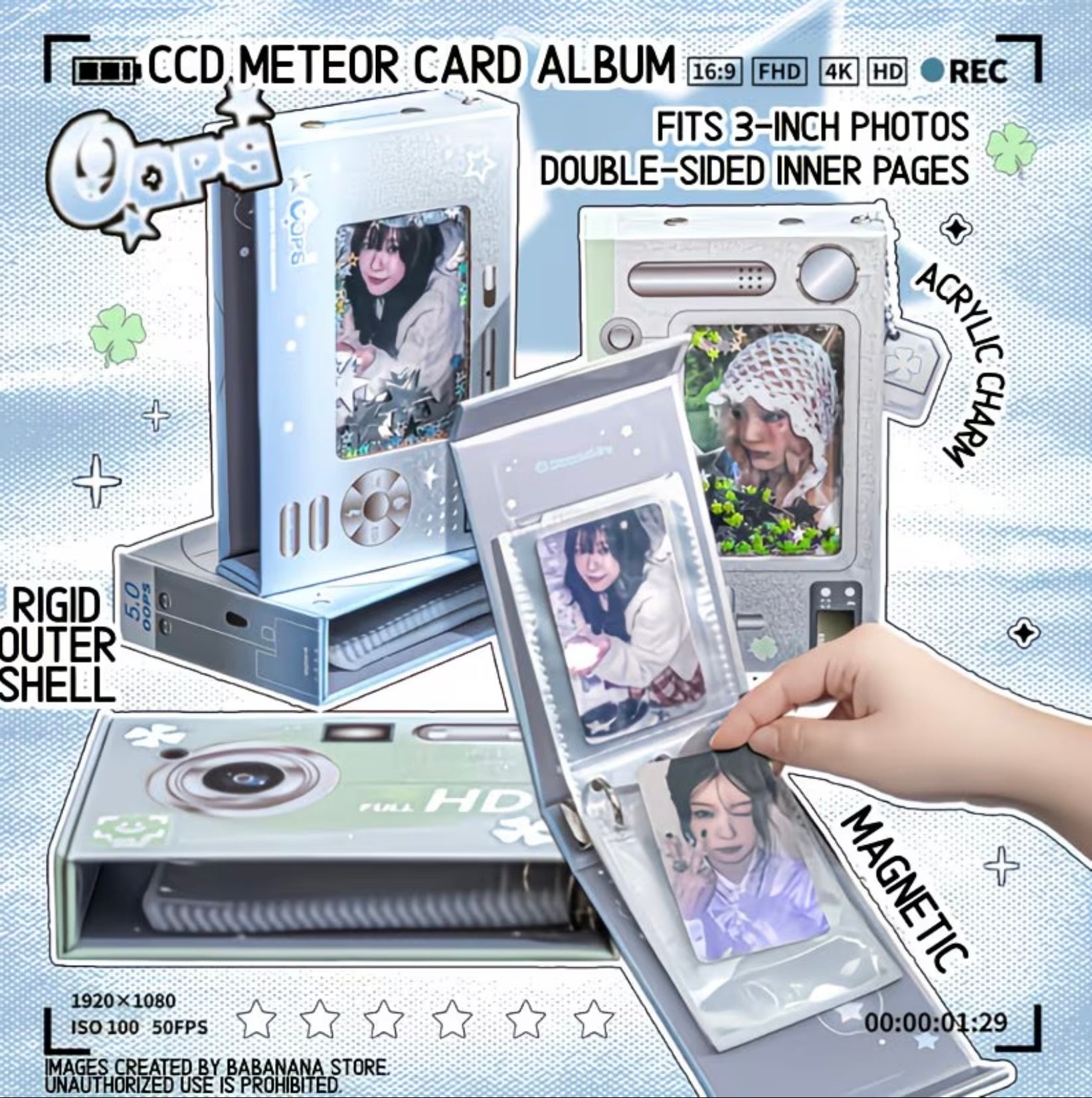 ROSYPOSY MAGNETIC PHOTOCARD BINDER