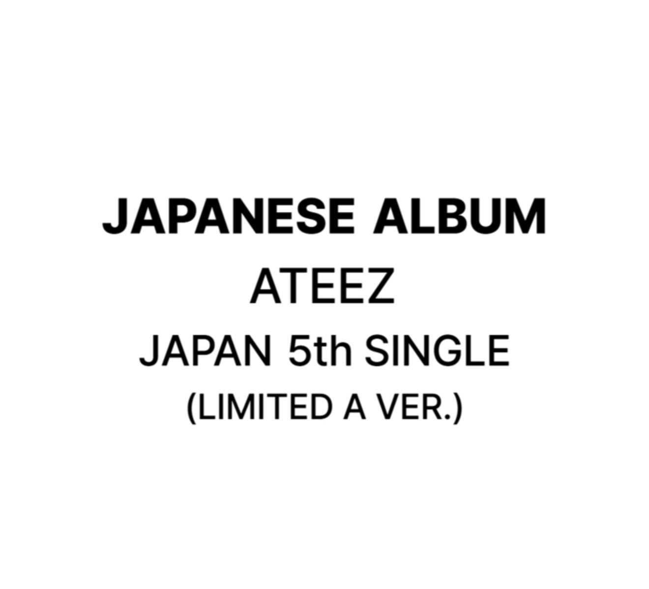 5TH JAPAN SINGLE