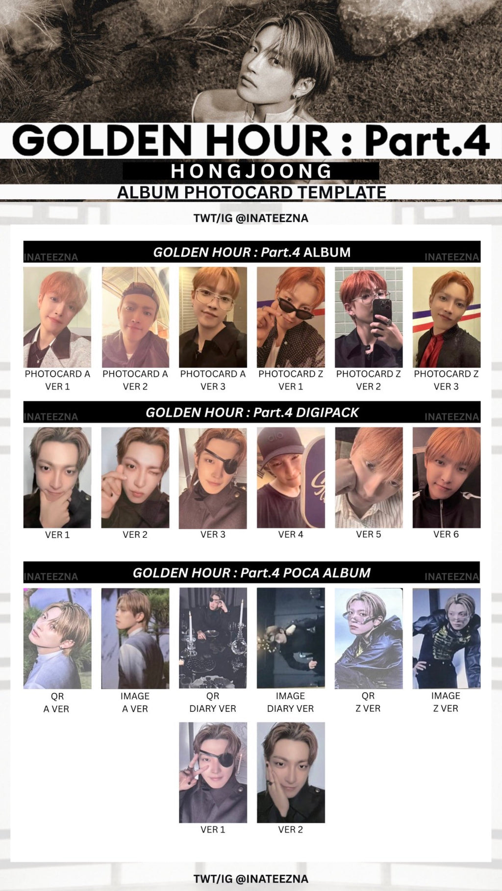 HONGJOONG PHOTOCARDS